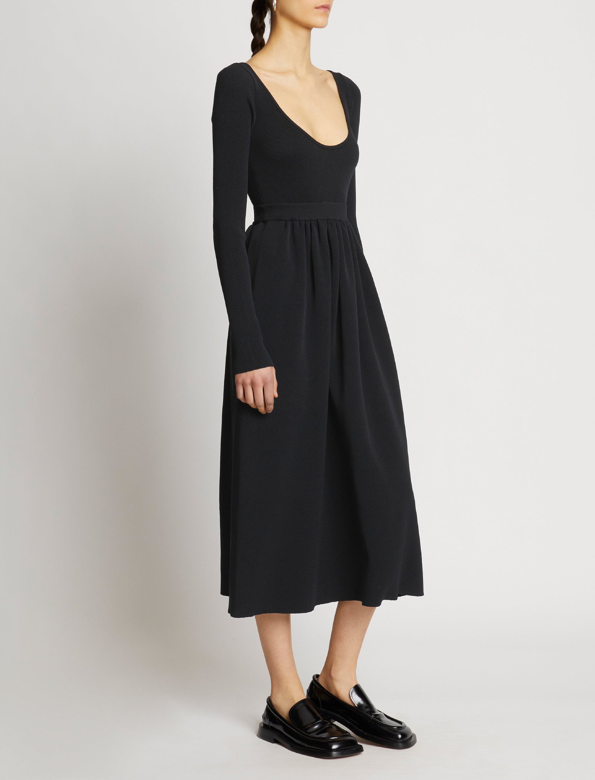 Robe midi nouée - Black