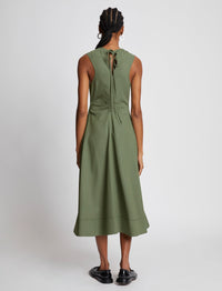 Robe midi à col en V - Sage