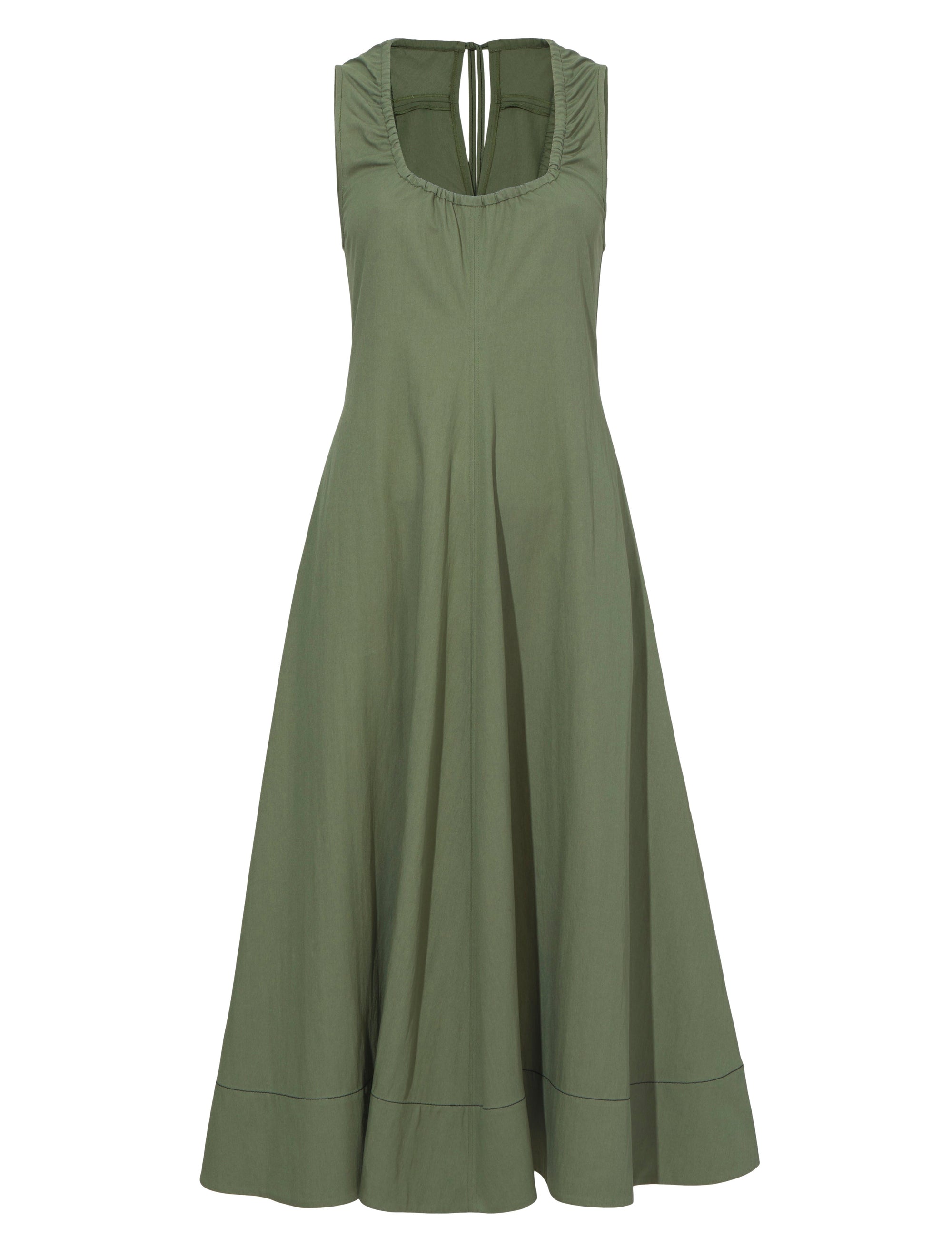 Robe midi à col en V - Sage