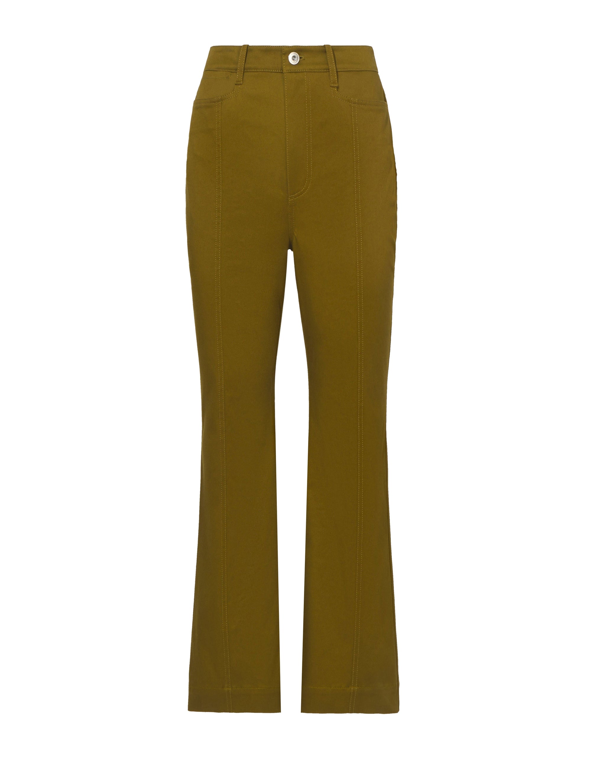 Pantalon court évasé - Olive