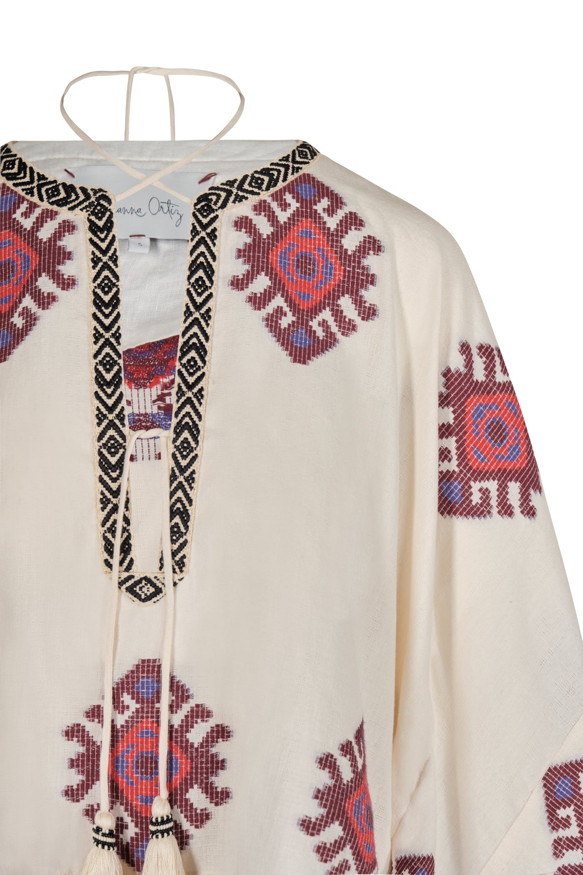Poncho Bushveld en lin - Blanc