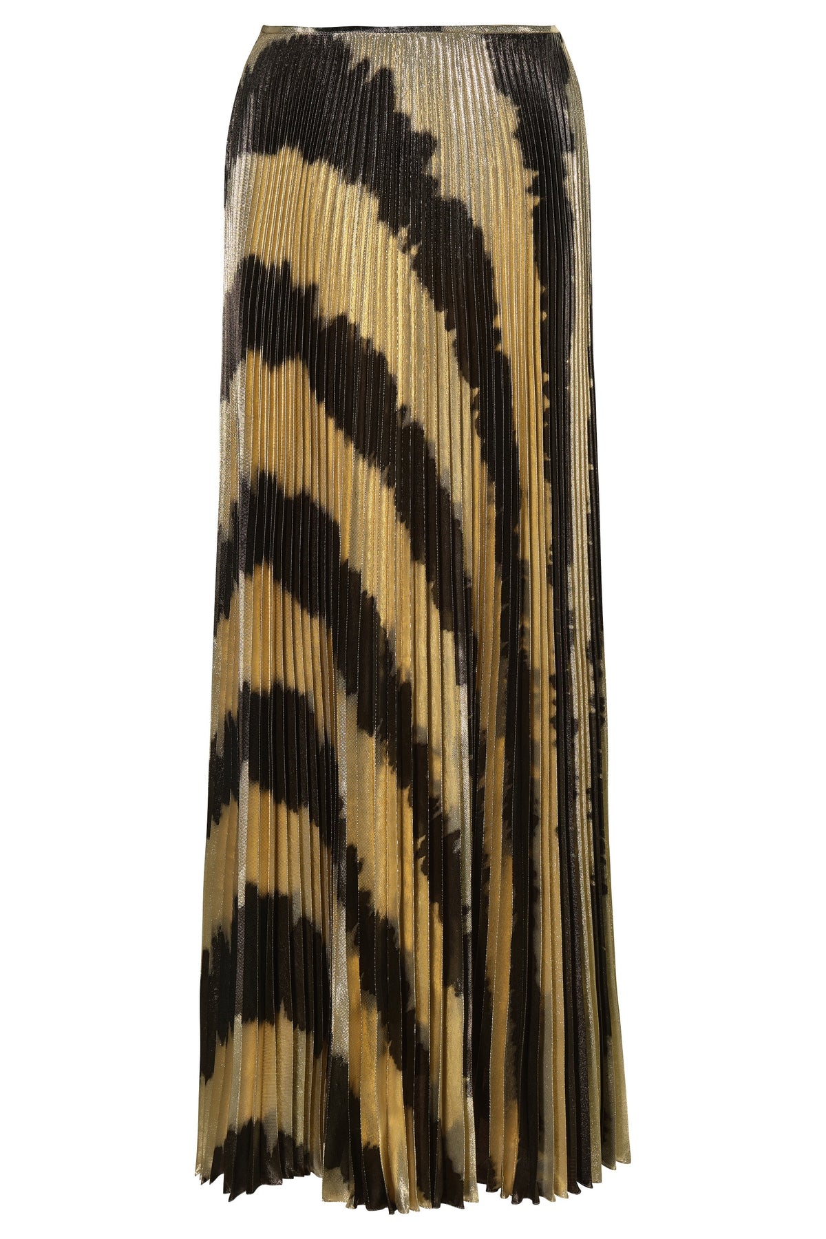 Unfolding Tropics silk skirt - Black