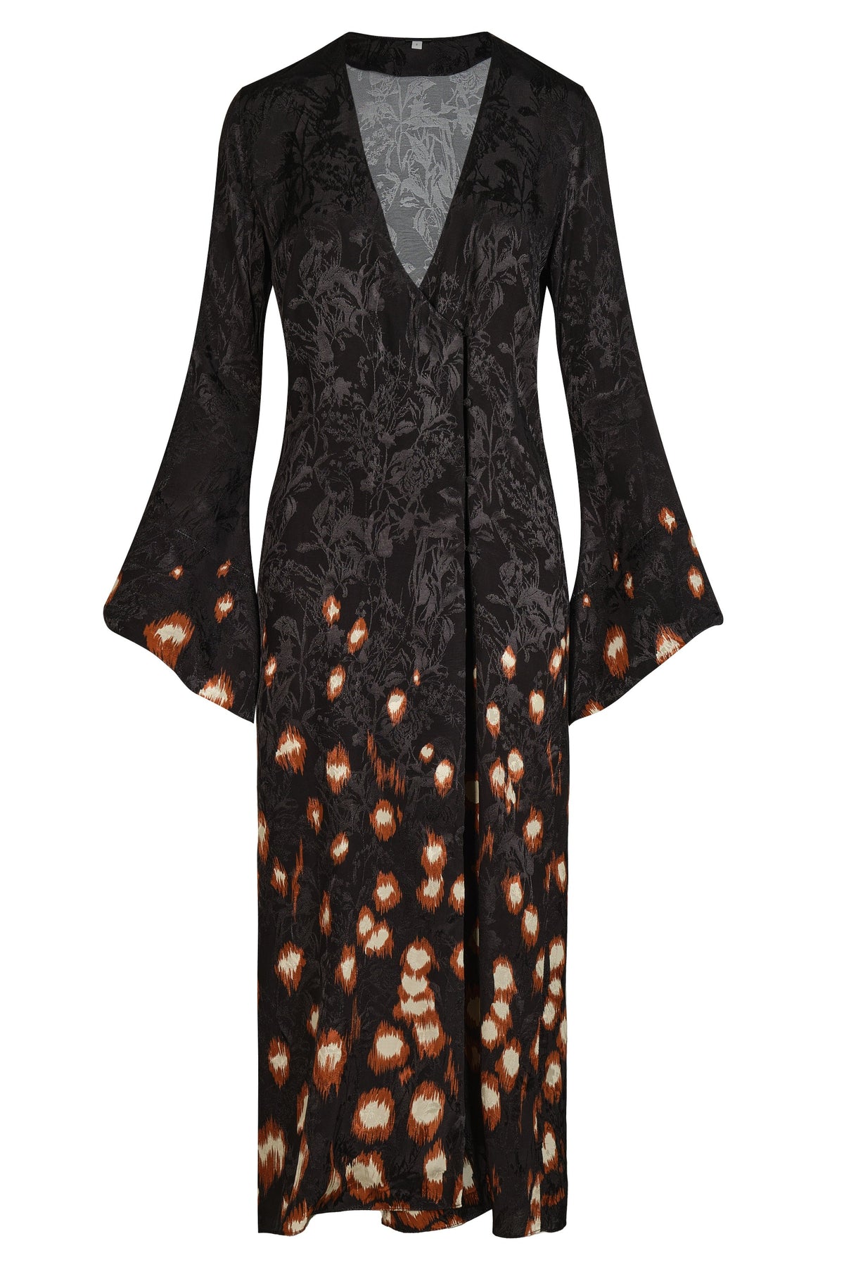 Inner Strength wrap dress in cotton - Black