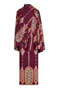 Wine / Wedge Weave Dress