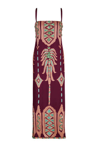 Wine / Wedge Weave Dress