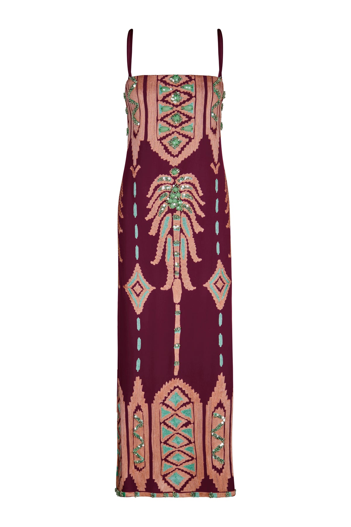 Wine / Wedge Weave Dress