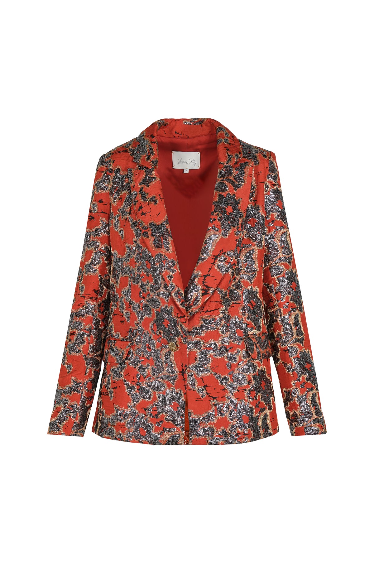 Blazer Serenade by the river en soie - Rouge
