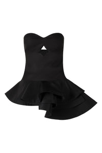 Musette cotton crop top - Black