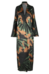 Origenes Del Alma cotton wrap dress - Green