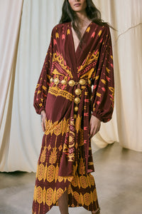 Robe Sin fin en soie - Marron