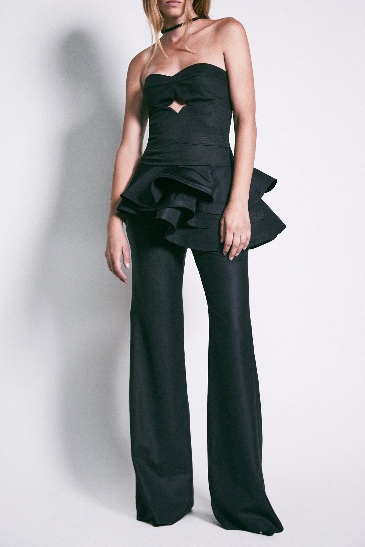 Crop-top Musette en coton - Noir