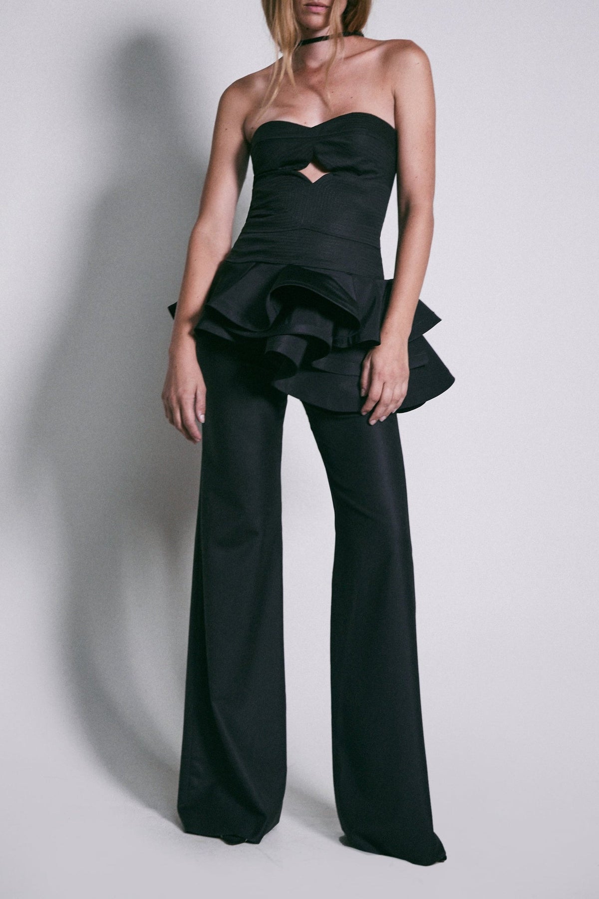 Crop-top Musette en coton - Noir