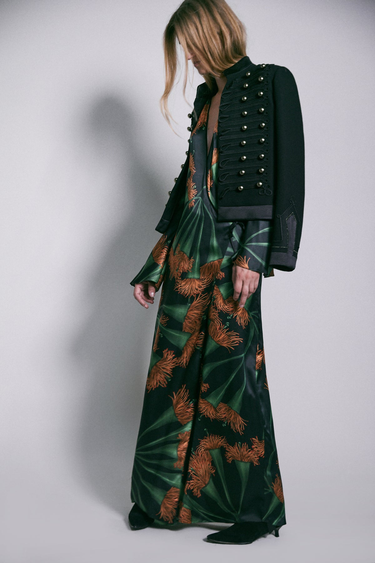 Origenes Del Alma cotton wrap dress - Green
