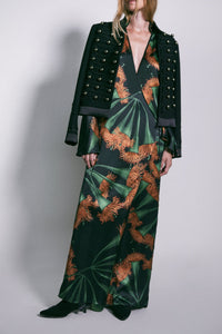 Origenes Del Alma cotton wrap dress - Green