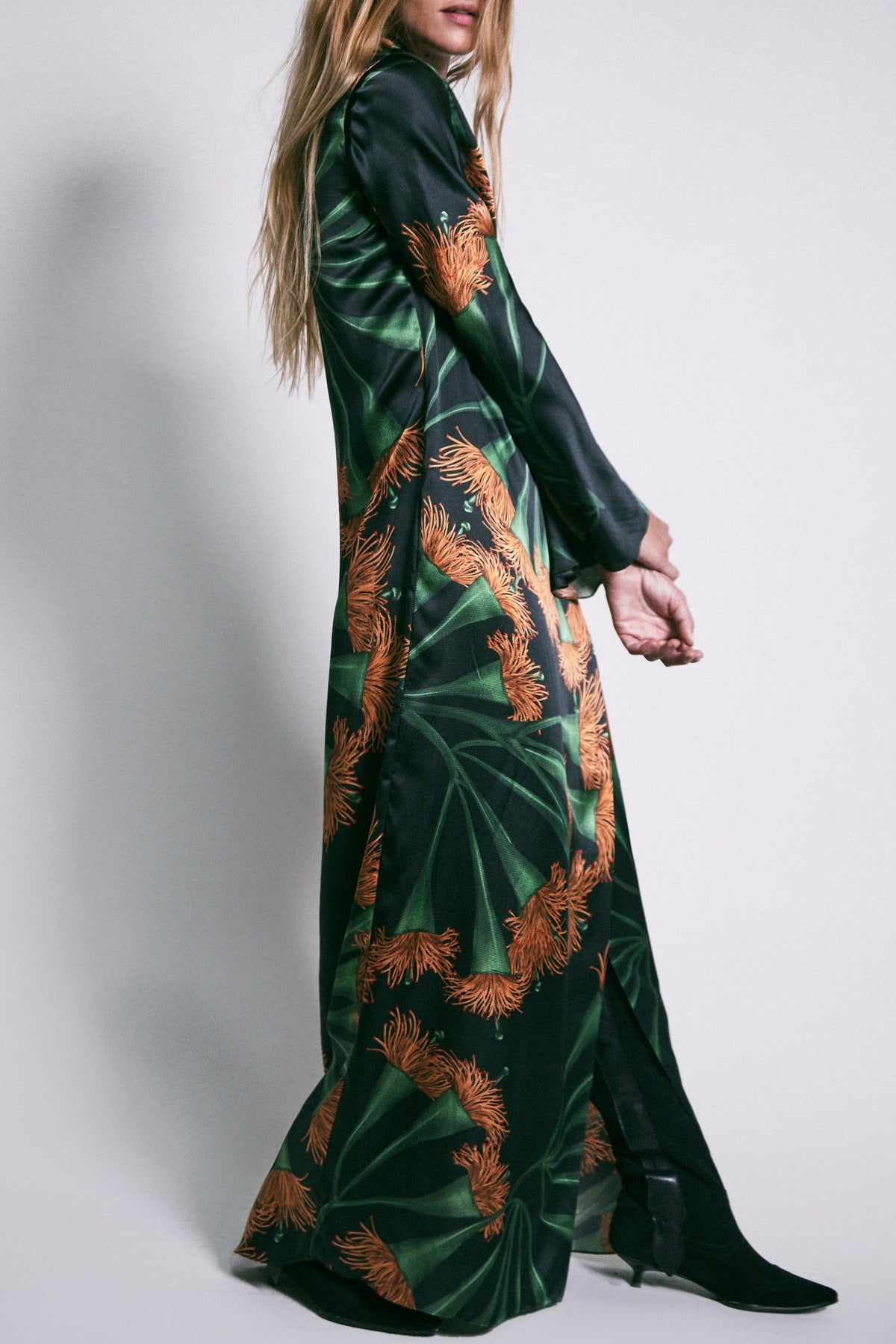 Origenes Del Alma cotton wrap dress - Green