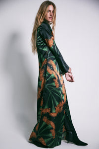 Origenes Del Alma cotton wrap dress - Green