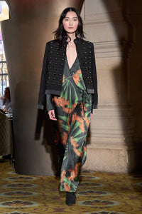 Origenes Del Alma cotton wrap dress - Green