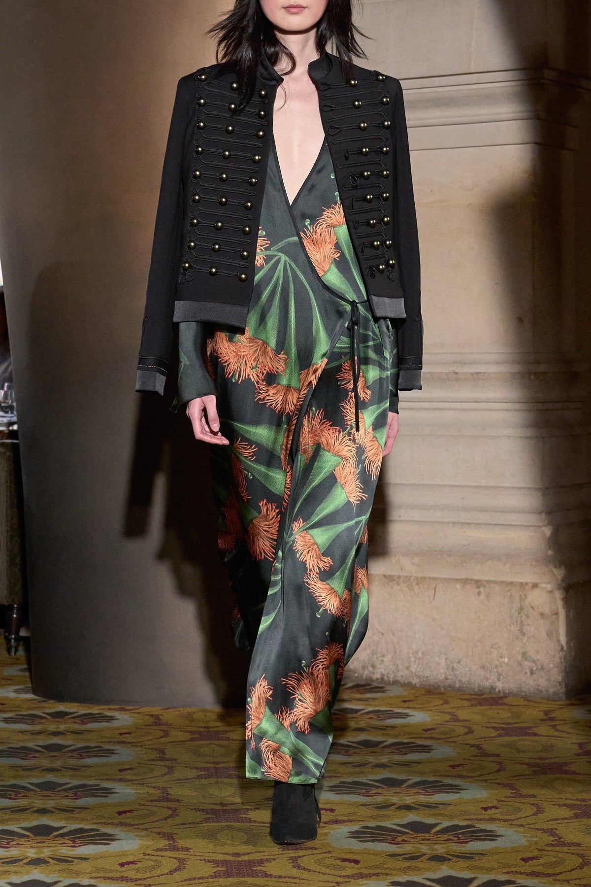 Robe portefeuille Origenes Del Alma en coton - Vert
