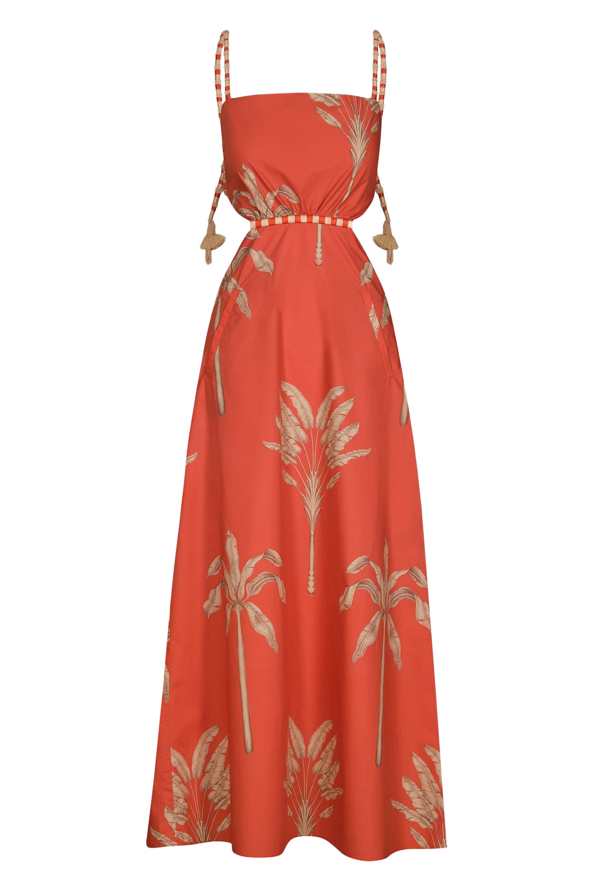 Water Adventure linen dress - Orange