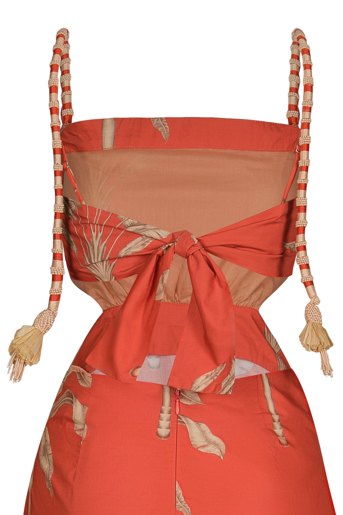 Water Adventure linen dress - Orange