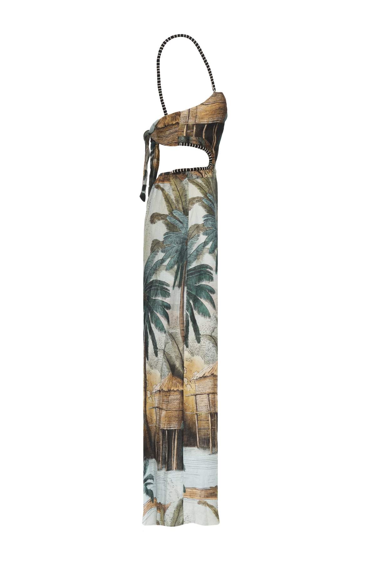 Robe Palm Of Tiahuanaco en lin - Vert