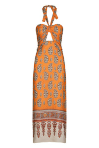 Harmony linen dress - Orange
