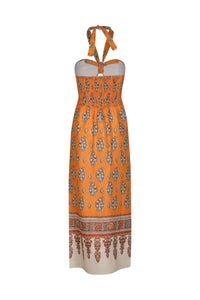 Robe Harmony en lin - Orange