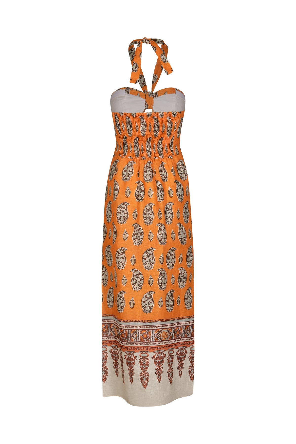 Robe Harmony en lin - Orange