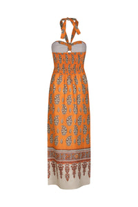 Harmony linen dress - Orange
