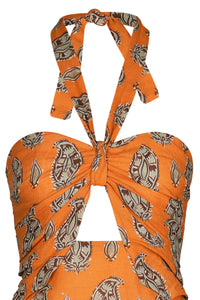 Robe Harmony en lin - Orange