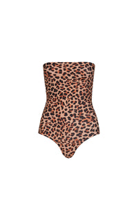 Western Edge linen one-piece swimsuit - Brown