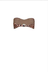 Haut de bikini Tangarana en lin - Marron