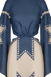 Robe Soul Healer en lin - Bleu