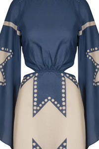 Robe Soul Healer en lin - Bleu