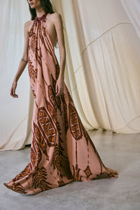 Robe Song en soie - Rose