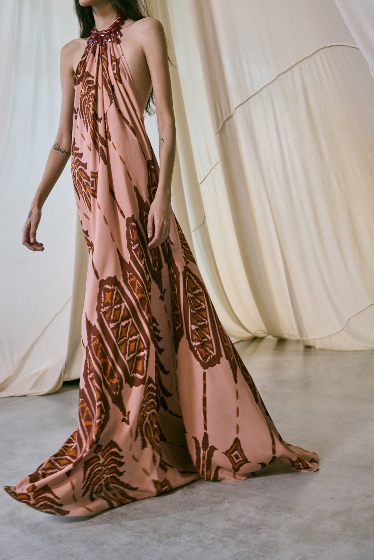 Song silk dress - Pink