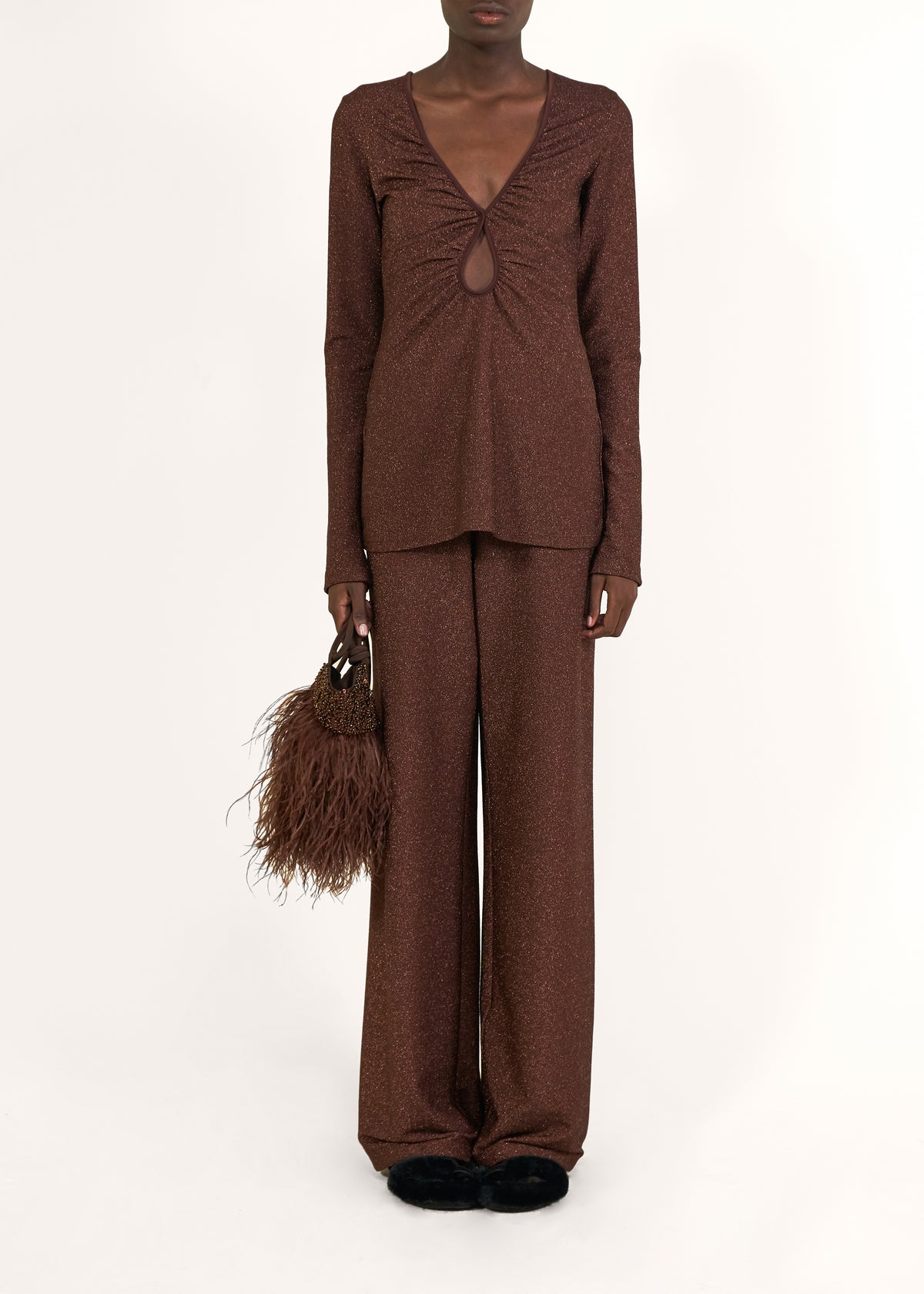 Brown / Filigrana De Fiesta Top