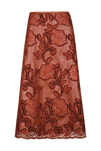 Brown / Atardecer De Azafran Skirt