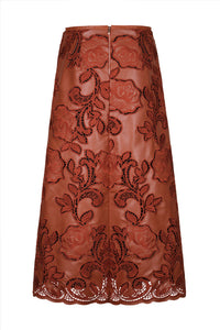 Brown / Atardecer De Azafran Skirt