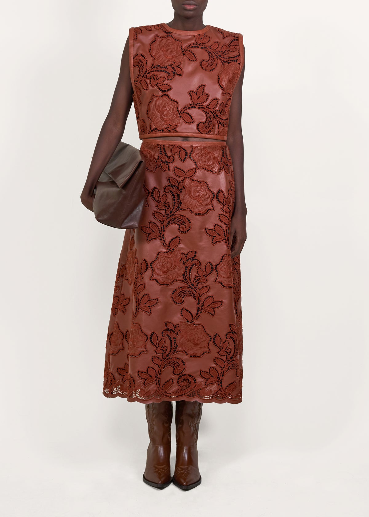 Brown / Atardecer De Azafran Skirt