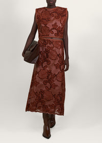 Brown / Atardecer De Azafran Skirt