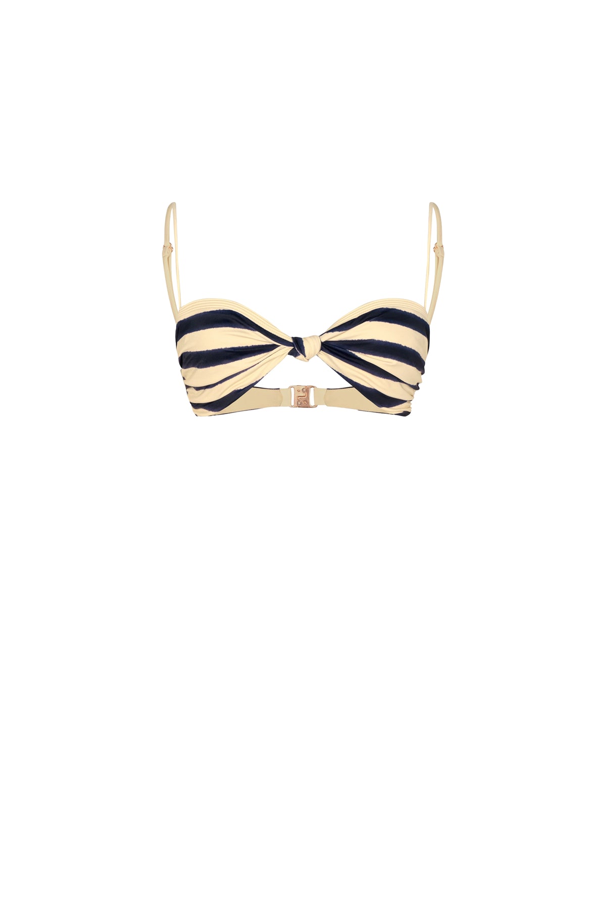 Haut de maillot de bain Bandana marina en lin - Bleu