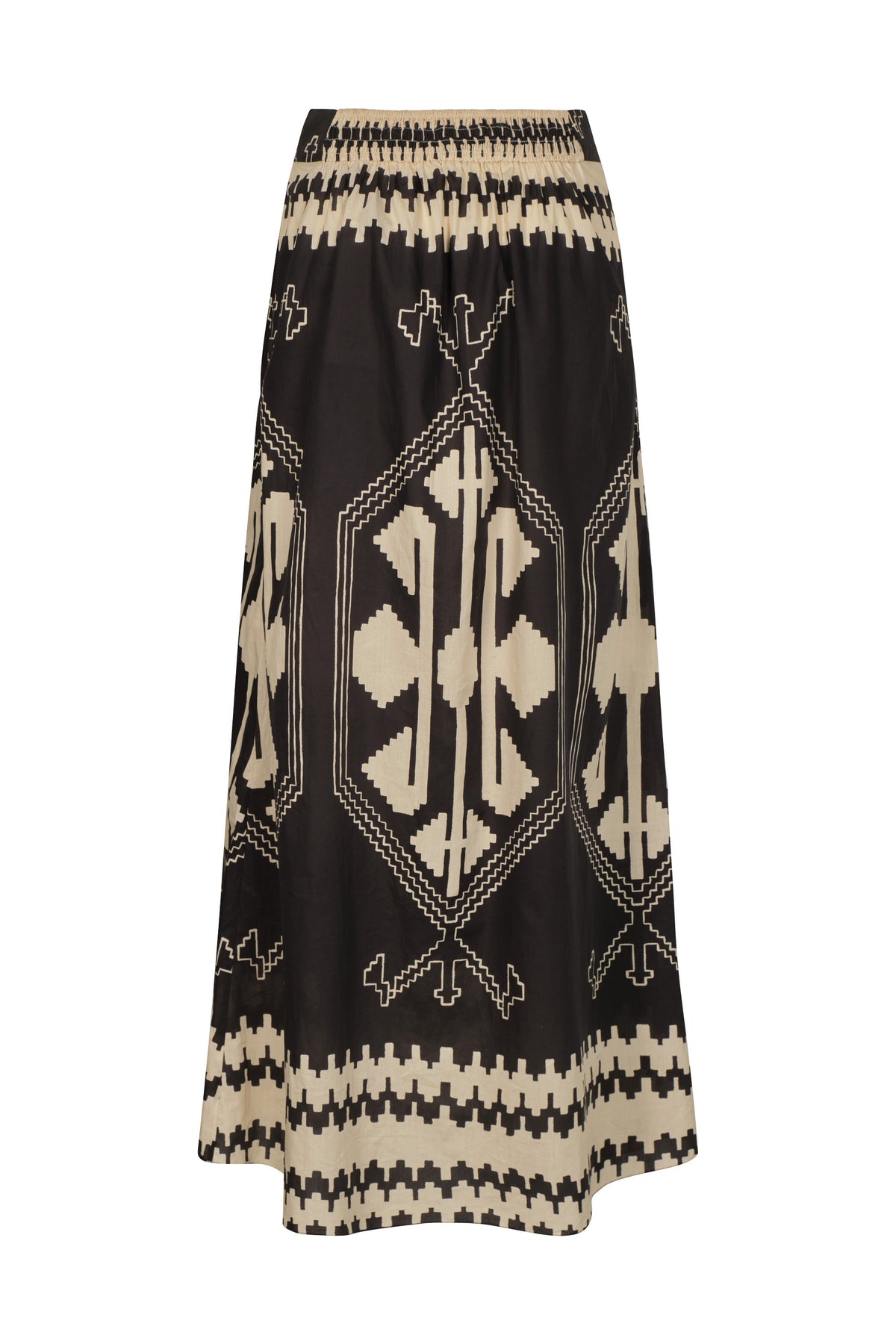 Vela Mayor straight-cut cotton skirt - Black