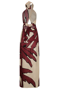 Wonders of the Sea linen dress - Red