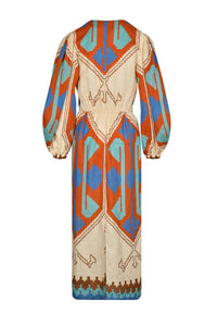 Sailing Flags linen dress - Orange