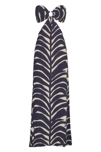 Robe Ocean layers en lin - Bleu