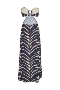 Robe Ocean layers en lin - Bleu