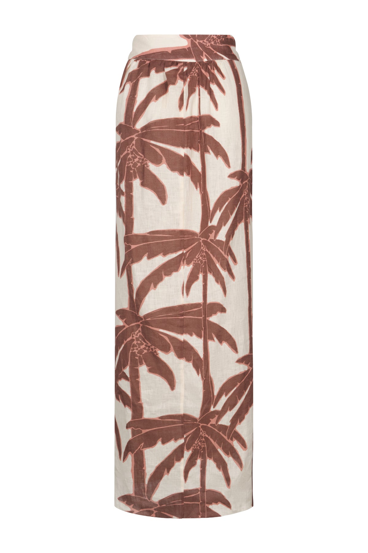 Jupe portefeuille Shore sheer en lin - Rose