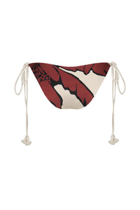Bas de bikini Entorche del mar en coton - Rouge