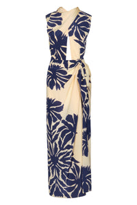 Robe City wonders en soie - Bleu